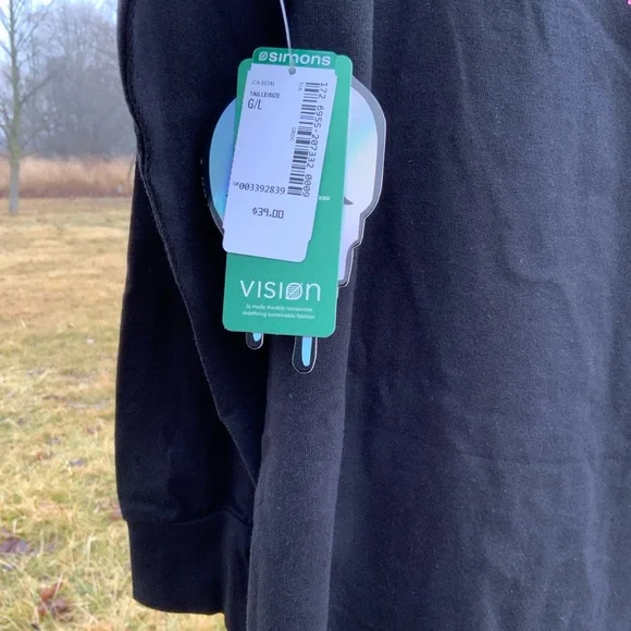 Simons Twik Graphic T Shirt Dress Black with Pink size L new with tags - Picture 5 of 8